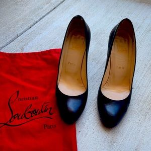 Christian Louboutin Black 4” Heels, Size 40 (10US)